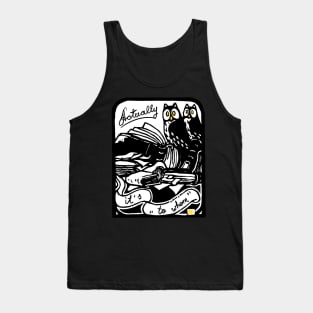 Grammar Owls Actually Tank Top